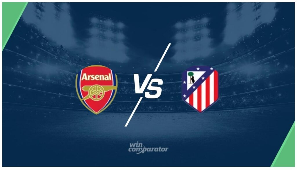 Arsenal vs Atlético Madrid stats 2026 Champions League match preview with club logos and stadium background